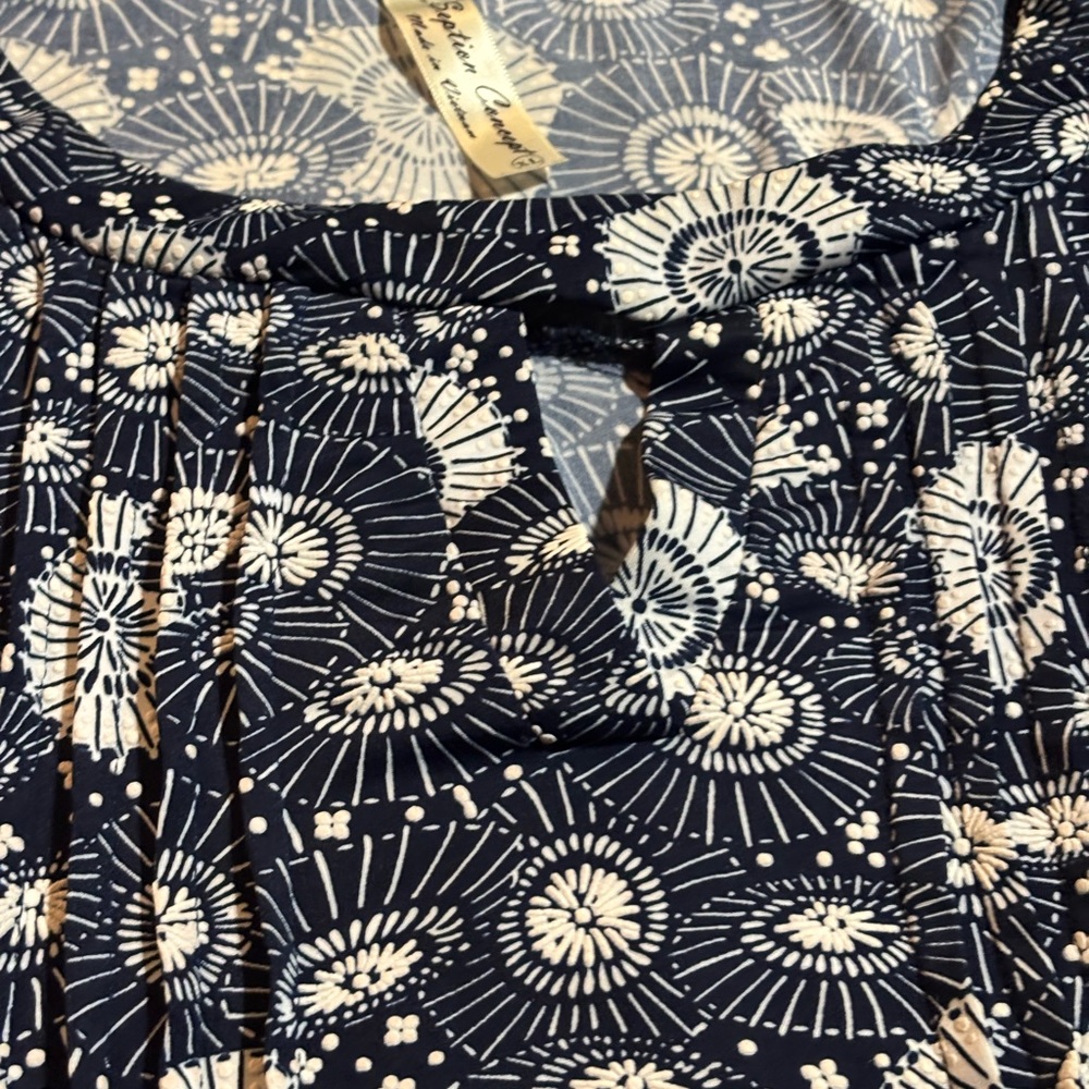 Perseption Concept Blue And White Patterned Blouse - image 3